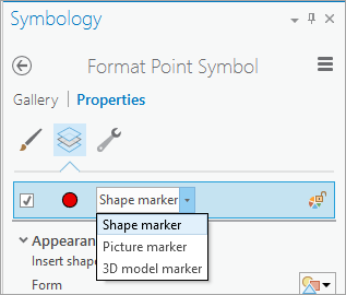 Shape marker option